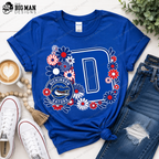8 Dickinson Gators Floral D Spirit Shirt | Dickinson ISD Spirit Wear