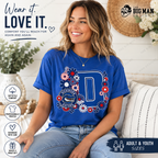 8 Dickinson Gators Floral D Spirit Shirt | Dickinson ISD Spirit Wear