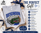 9 Dickinson Gators Checkered Leopard Spirit Shirt | Dickinson ISD Spirit Wear