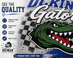 9 Dickinson Gators Checkered Leopard Spirit Shirt | Dickinson ISD Spirit Wear
