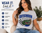 9 Dickinson Gators Checkered Leopard Spirit Shirt | Dickinson ISD Spirit Wear