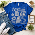 10 Dickinson Gators Vintage Stadium Spirit Shirt | Dickinson ISD Spirit Wear
