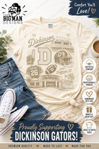 10 Dickinson Gators Vintage Stadium Spirit Shirt | Dickinson ISD Spirit Wear