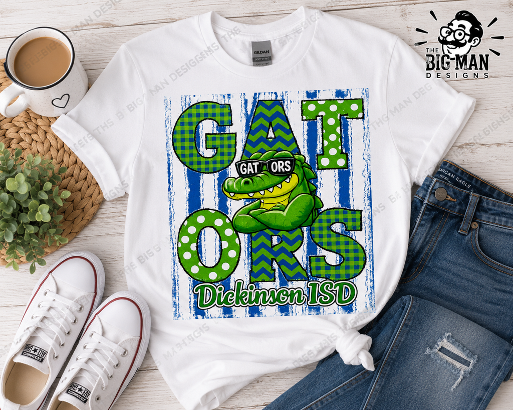 11 Dickinson Gators Block Letter Spirit Shirt | Dickinson ISD Spirit Wear