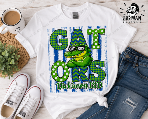 11 Dickinson Gators Block Letter Spirit Shirt | Dickinson ISD Spirit Wear