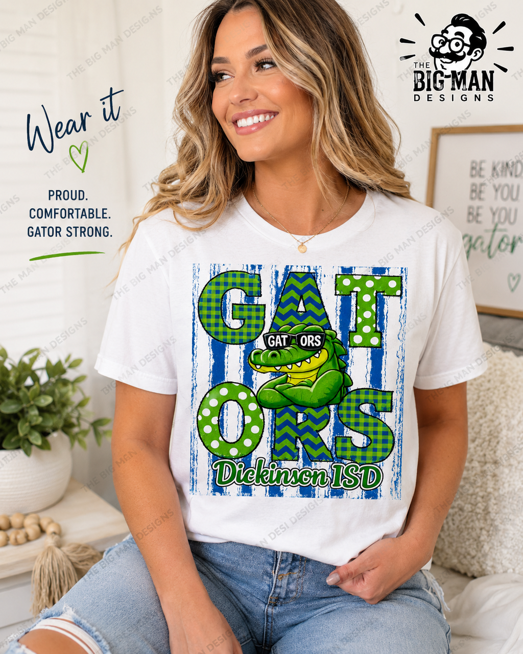 11 Dickinson Gators Block Letter Spirit Shirt | Dickinson ISD Spirit Wear