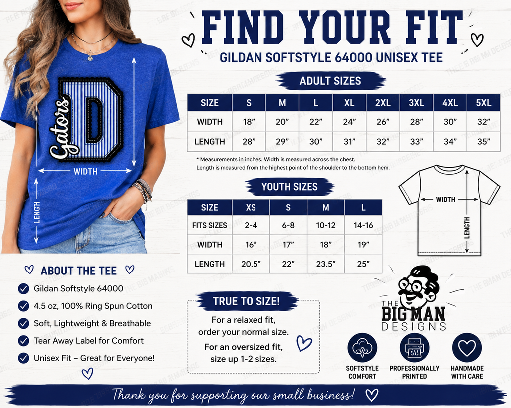 Dickinson Gators Varsity D Spirit Shirt | Dickinson ISD Spirit Wear