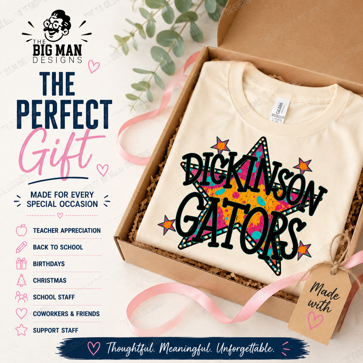 13 Dickinson Gators Star Burst Spirit Shirt | Dickinson ISD Spirit Shirt