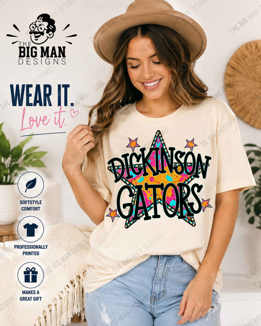 13 Dickinson Gators Star Burst Spirit Shirt | Dickinson ISD Spirit Shirt