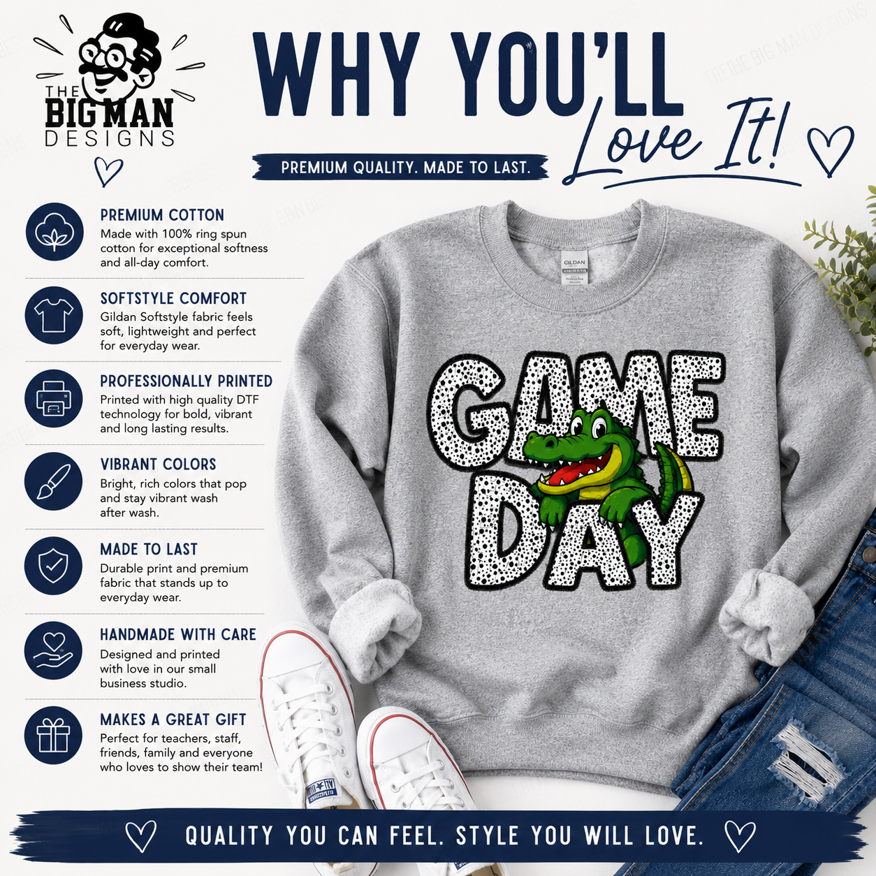 15 Dickinson Gators Game Day Spirit Shirt | Gator Mascot Tee