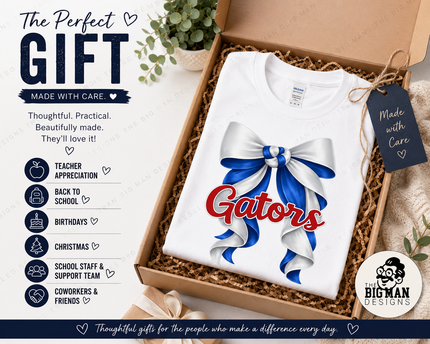 16 Dickinson Gators Bow Spirit Shirt | School Spirit Tee