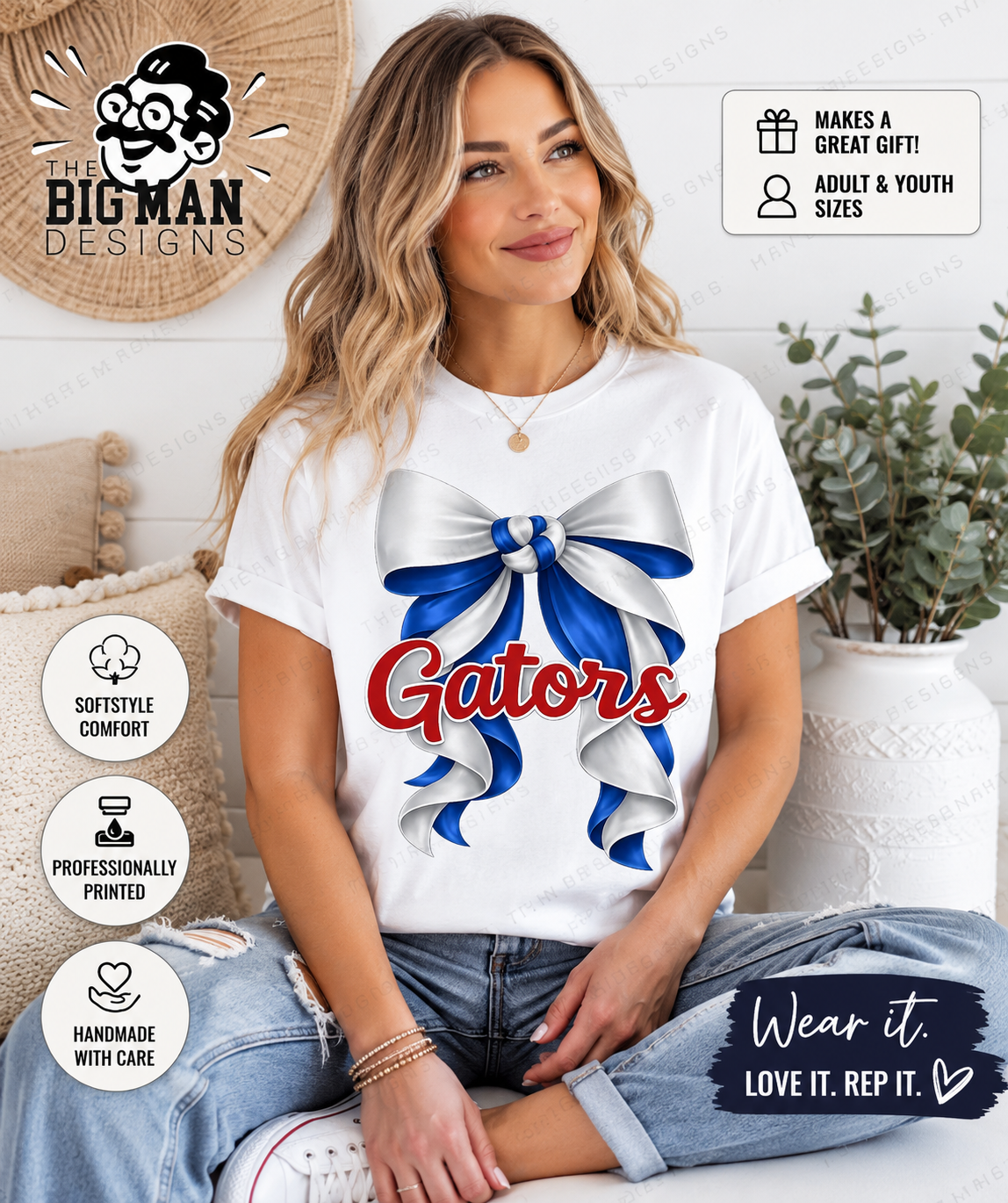 16 Dickinson Gators Bow Spirit Shirt | School Spirit Tee