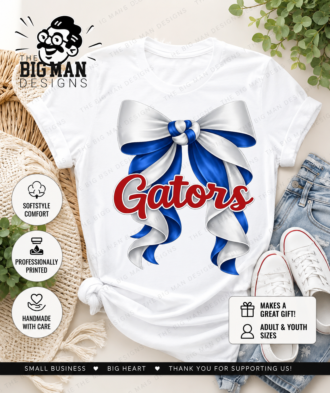 16 Dickinson Gators Bow Spirit Shirt | School Spirit Tee