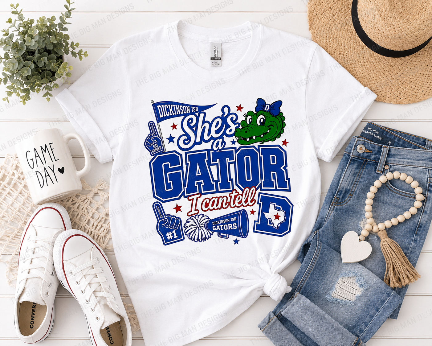 17 She's a Gator I Can Tell | Dickinson ISD Spirit Shirt