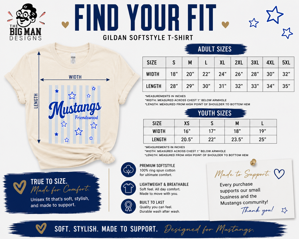 Friendswood Mustang Preppy Spirit Shirt