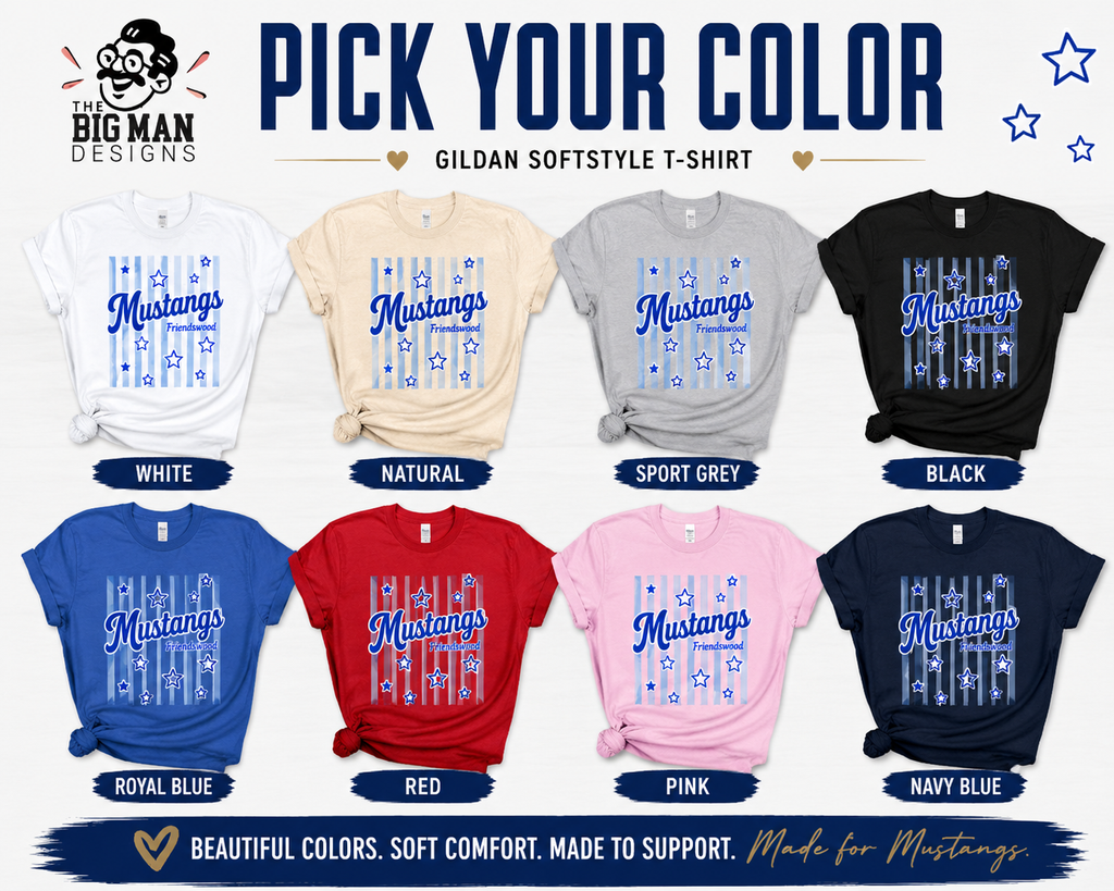 Friendswood Mustang Preppy Spirit Shirt