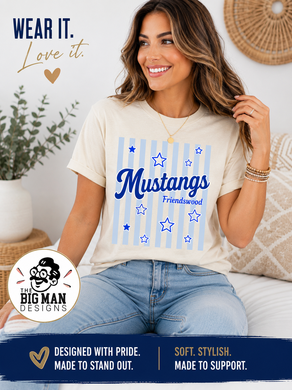 Friendswood Mustang Preppy Spirit Shirt