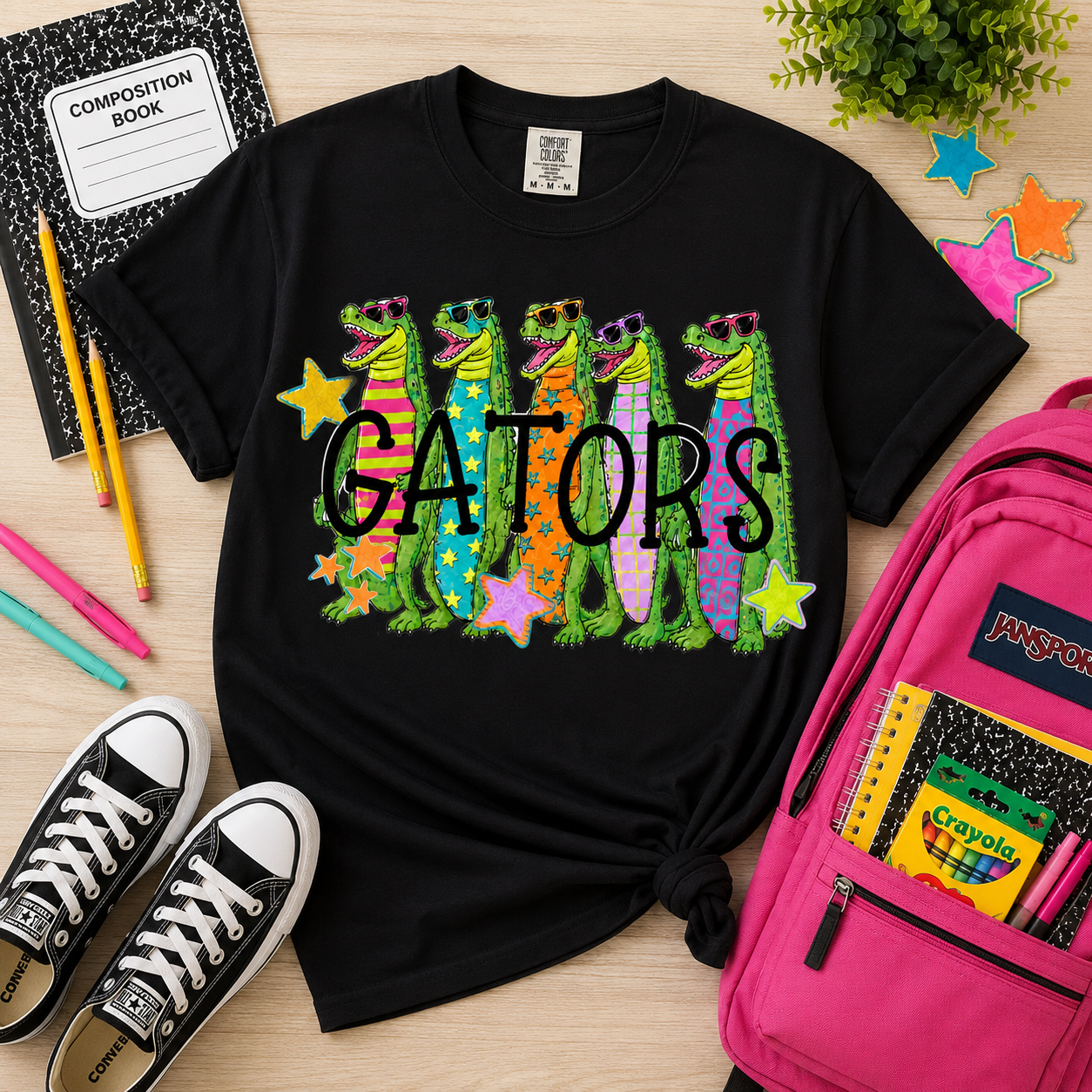 20 Gators Pencils Spirit Wear – Back to School Tee & Sweatshirt