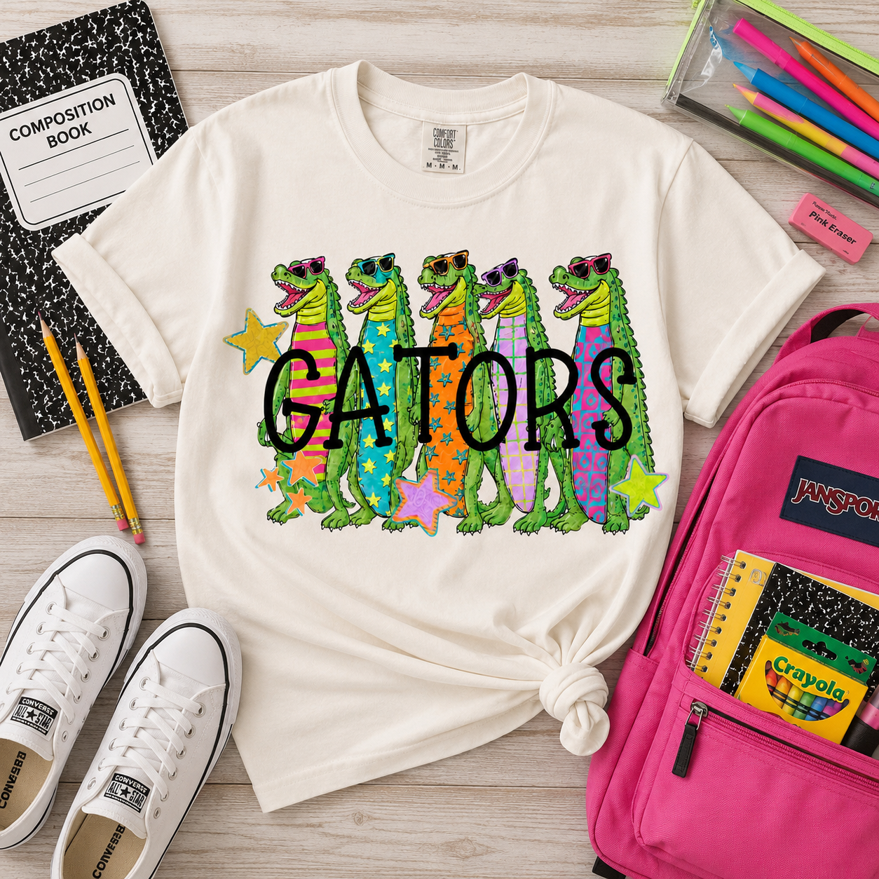 20 Gators Pencils Spirit Wear – Back to School Tee & Sweatshirt