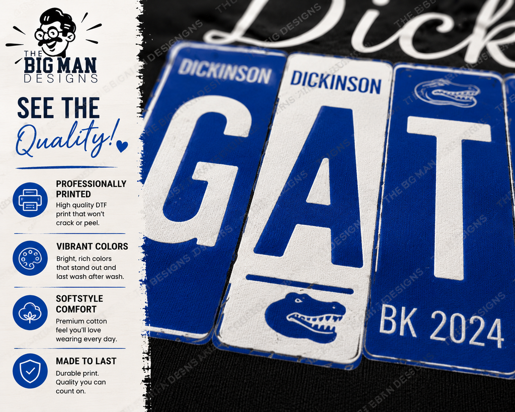 21 Dickinson Gators License Plate T-Shirt | School Spirit Tee