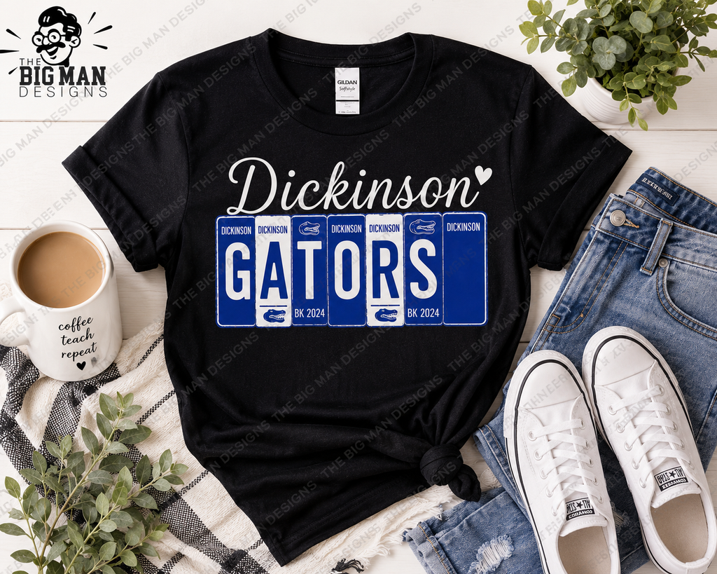 21 Dickinson Gators License Plate T-Shirt | School Spirit Tee