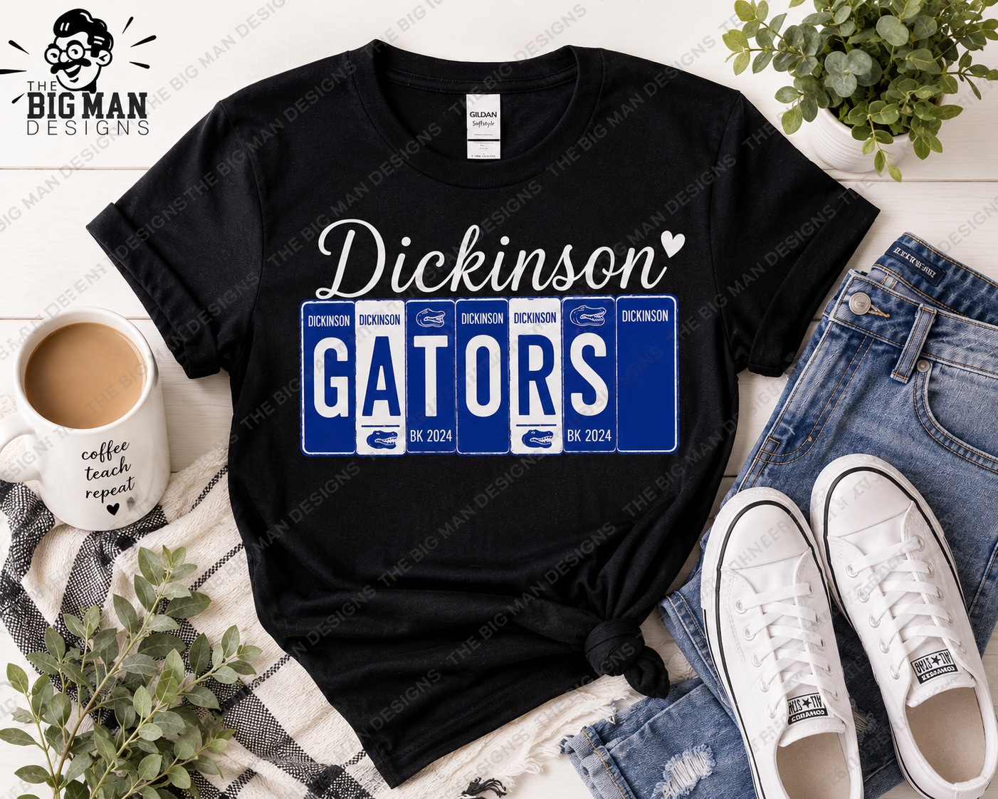 21 Dickinson Gators License Plate T-Shirt | School Spirit Tee