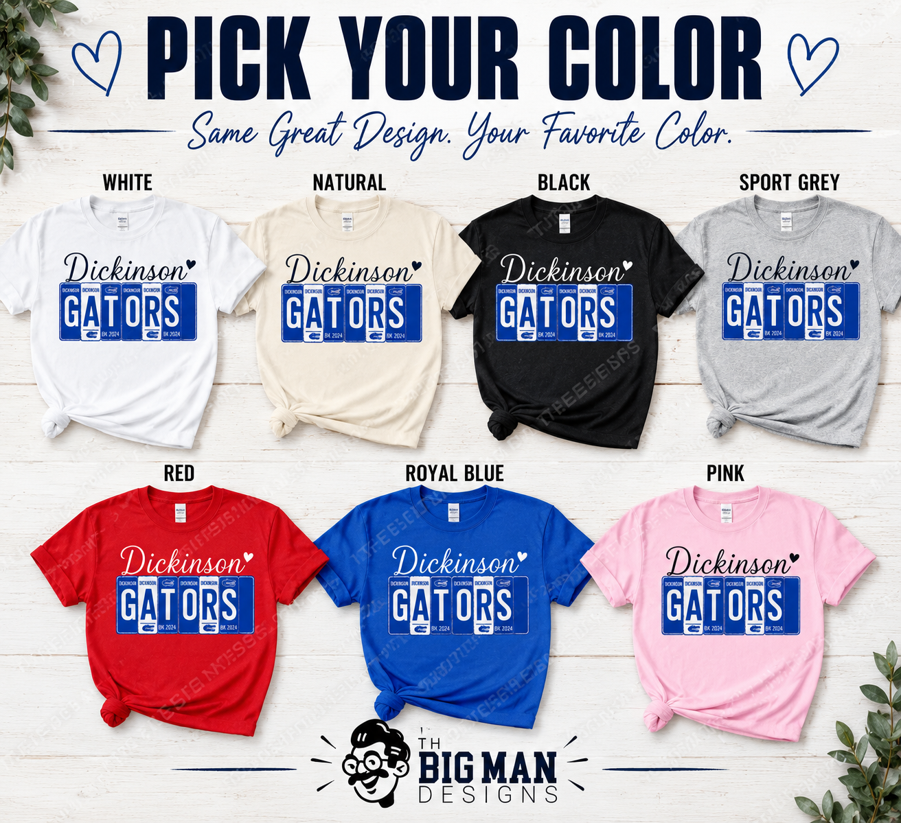 21 Dickinson Gators License Plate T-Shirt | School Spirit Tee