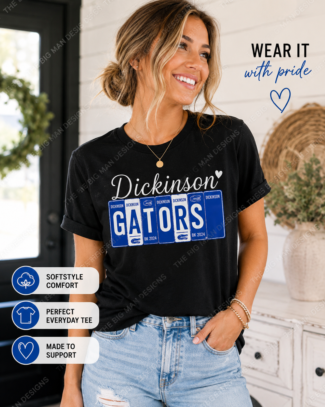 21 Dickinson Gators License Plate T-Shirt | School Spirit Tee