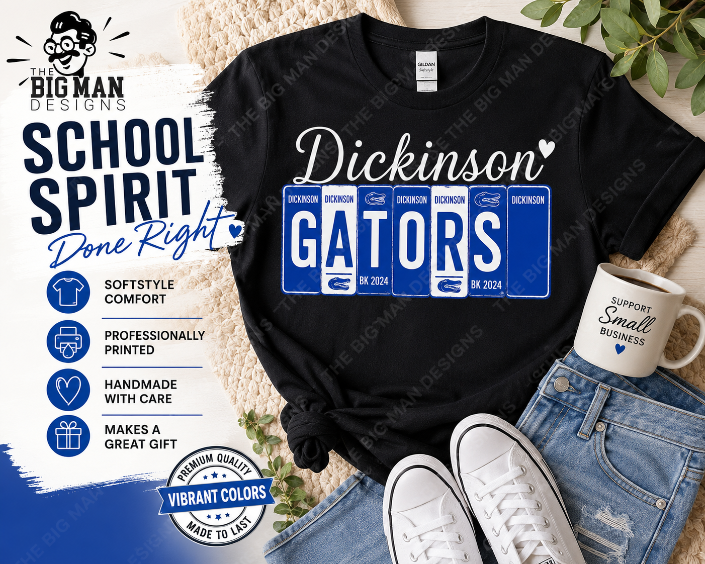 21 Dickinson Gators License Plate T-Shirt | School Spirit Tee