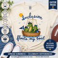 Inclusion Floats My Boat | Dickinson Gators Spirit Tee | Front & Back Design