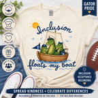 Inclusion Floats My Boat | Dickinson Gators Spirit Tee | Front & Back Design
