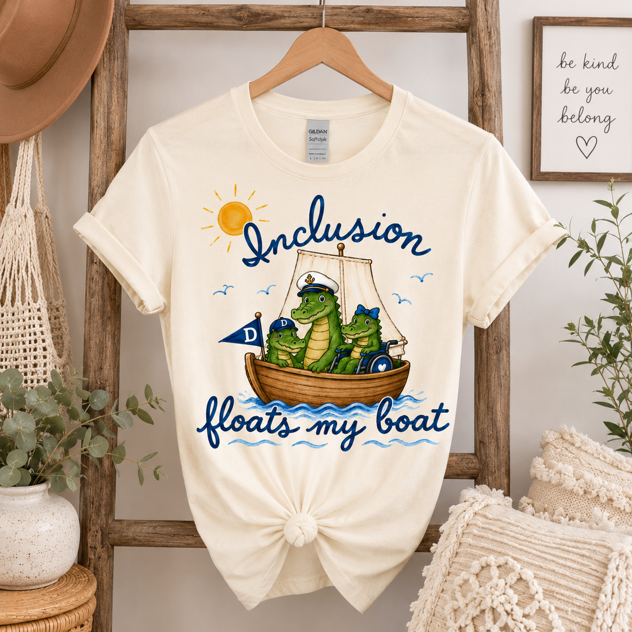 Inclusion Floats My Boat | Dickinson Gators Spirit Tee | Front & Back Design