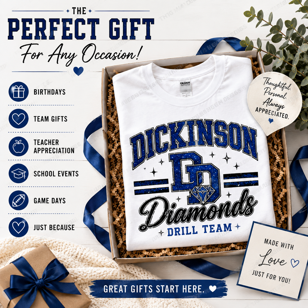 Dickinson Gators | Diamonds Dance Team Shirt 9 | Softstyle Comfort | DTF Printed