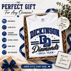 Dickinson Gators | Diamonds Dance Team Shirt 9 | Softstyle Comfort | DTF Printed