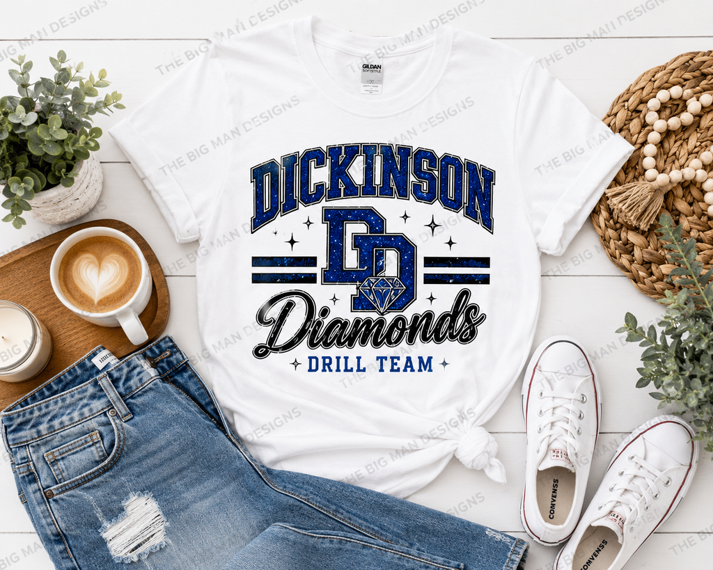 Dickinson Gators | Diamonds Dance Team Shirt 9 | Softstyle Comfort | DTF Printed