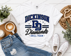 Dickinson Gators | Diamonds Dance Team Shirt 9 | Softstyle Comfort | DTF Printed