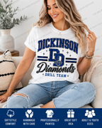 Dickinson Gators | Diamonds Dance Team Shirt 9 | Softstyle Comfort | DTF Printed