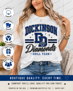 Dickinson Gators | Diamonds Dance Team Shirt 9 | Softstyle Comfort | DTF Printed