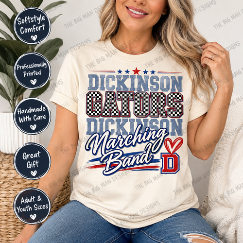 111 Dickinson Gators Marching Band Shirt | DTF Printed