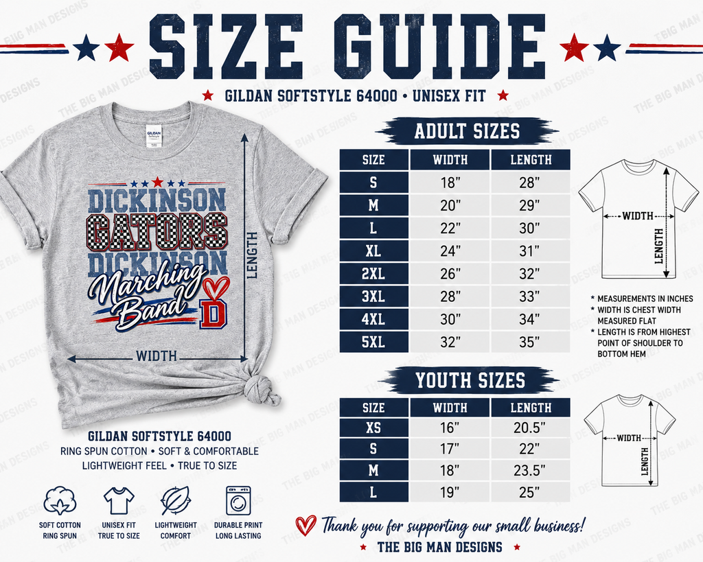 Dickinson Gators Marching Band Shirt 2 | DTF Printed