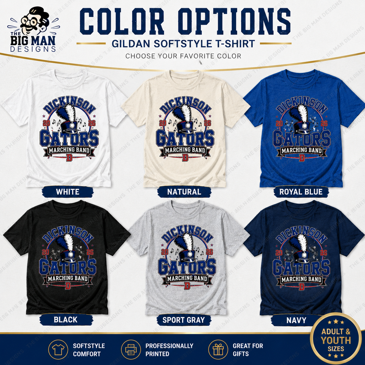 Dickinson Gators Marching Band Shirt 1 | DTF Printed