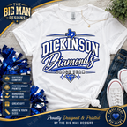 Dickinson Diamonds Dance Team Shirt 5 | DTF Printed