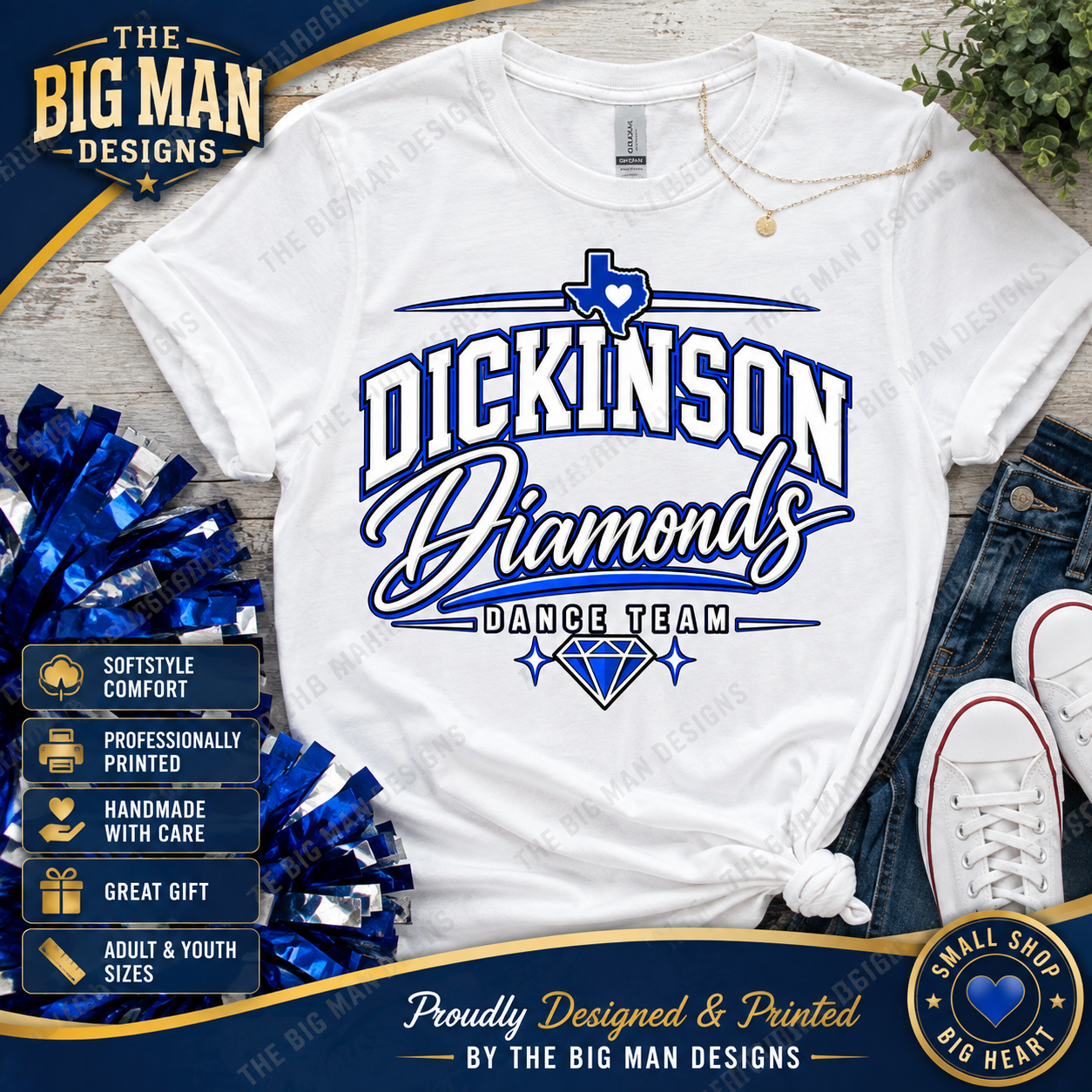 Dickinson Diamonds Dance Team Shirt 5 | DTF Printed