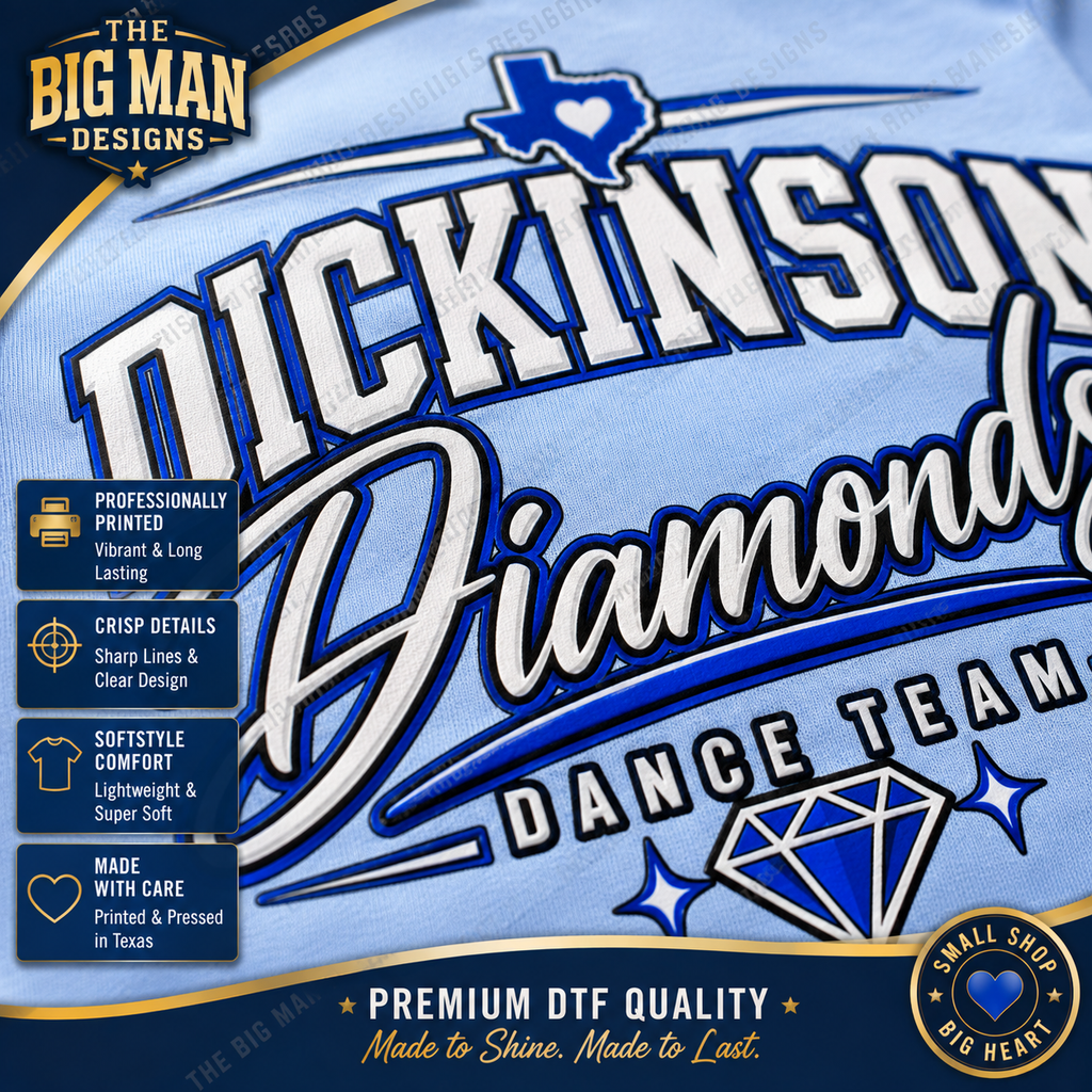 Dickinson Diamonds Dance Team Shirt 5 | DTF Printed