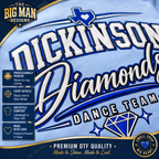 Dickinson Diamonds Dance Team Shirt 5 | DTF Printed