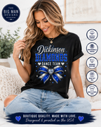 Dickinson Diamonds Dance Team Shirt 2 | Glitter Bow DTF Design | Dance Mom Tee, Sweatshirt & Long Sleeve