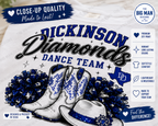 Dickinson Diamonds Dance Team Shirt 1 | DTF Printed