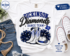 Dickinson Diamonds Dance Team Shirt 1 | DTF Printed