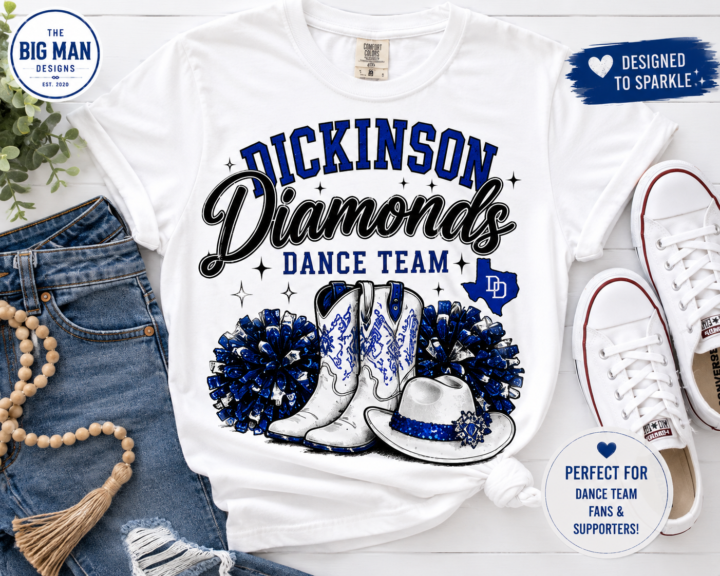 Dickinson Diamonds Dance Team Shirt 1 | DTF Printed