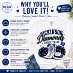 Dickinson Diamonds Dance Team Shirt 1 | DTF Printed
